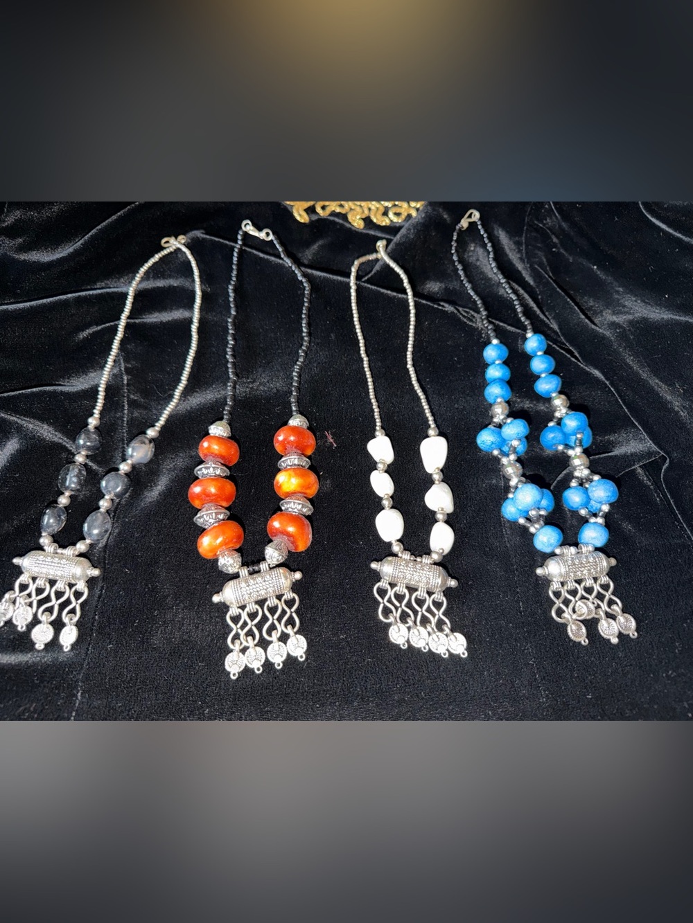 4 Yemeni style Tabriz Necklaces